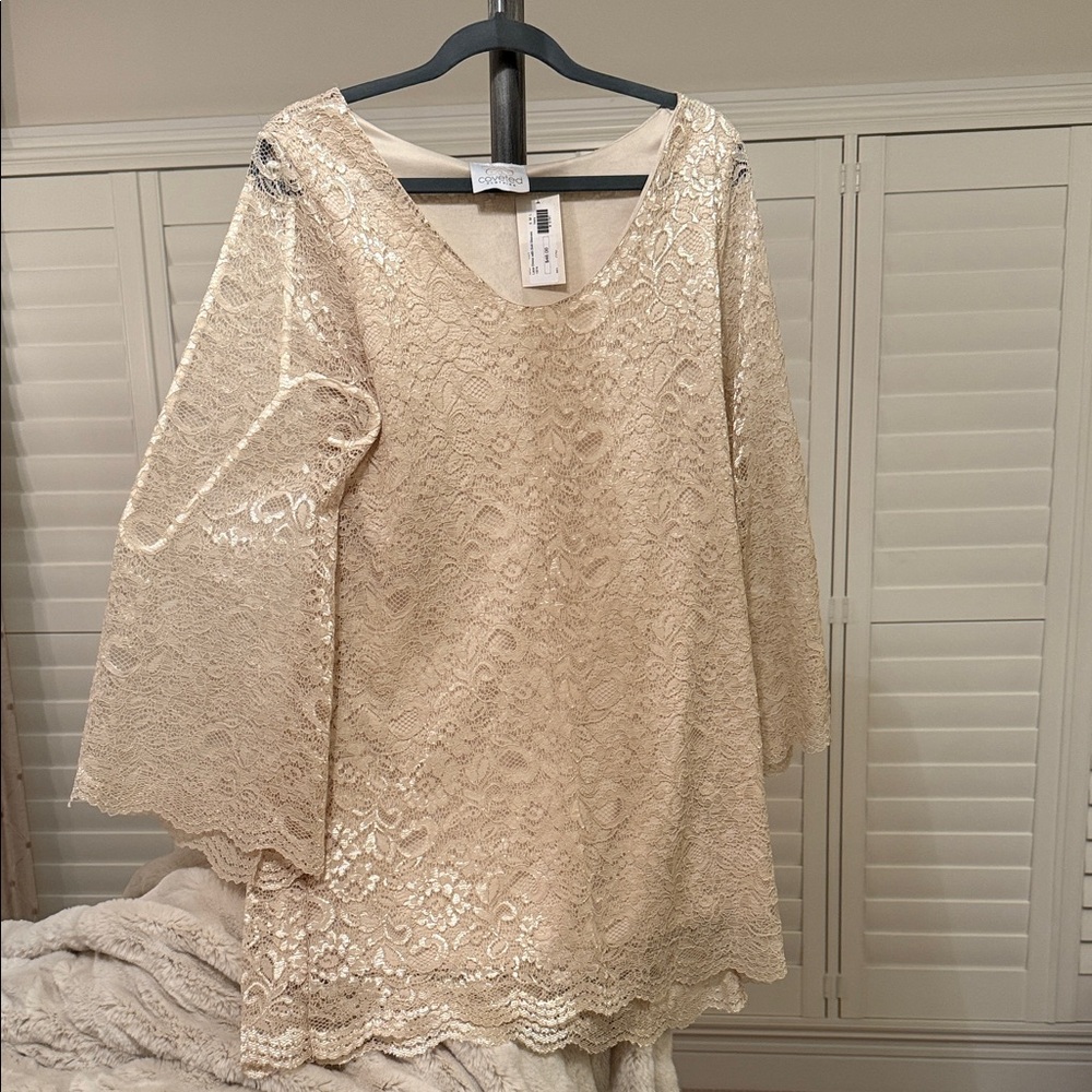 Funky Cream Lace Tunic Dress